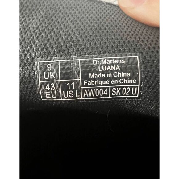 Dr. Martens Women Size 11 Luana White Black Boots Lace Up Combat Round Toe AW004 - Picture 9 of 11